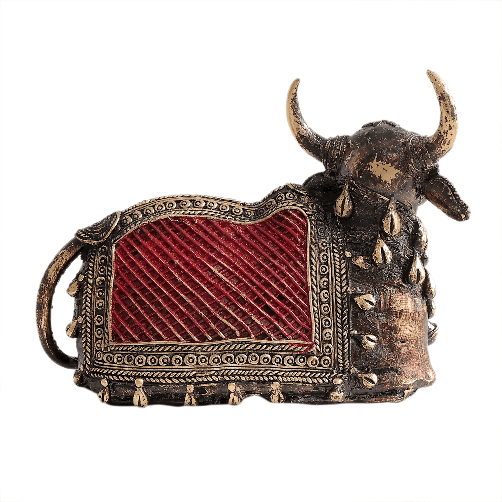 BH12363_5 Brass Nandi Cow 6.5 Inch KBH12363