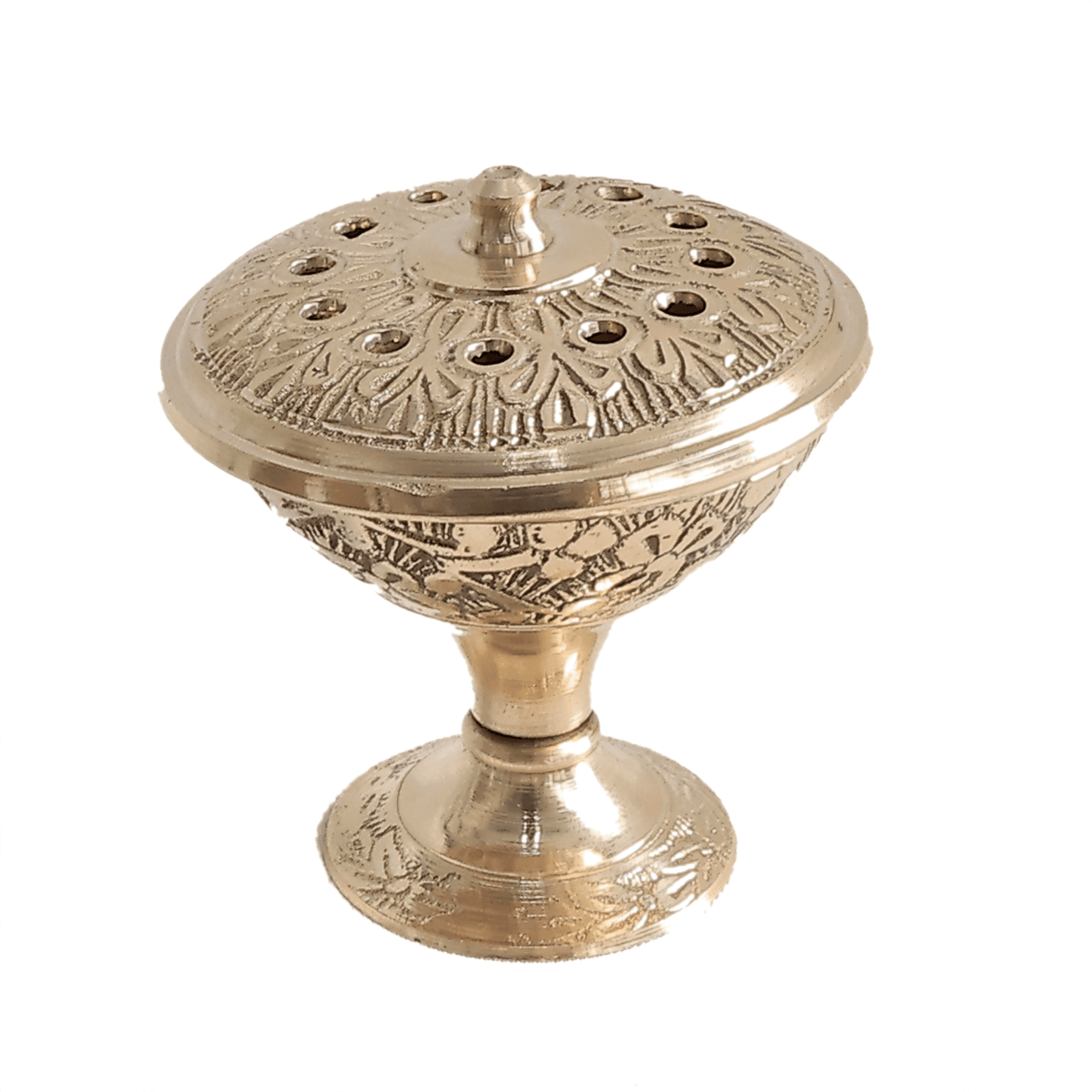 BH12366_1 Brass Agarbatti Stand 2.3 Inch KBH12366