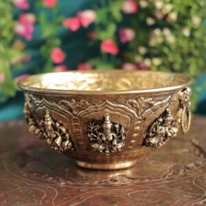Brass Bowl with asthalaxmi 4 Inch KBH12398