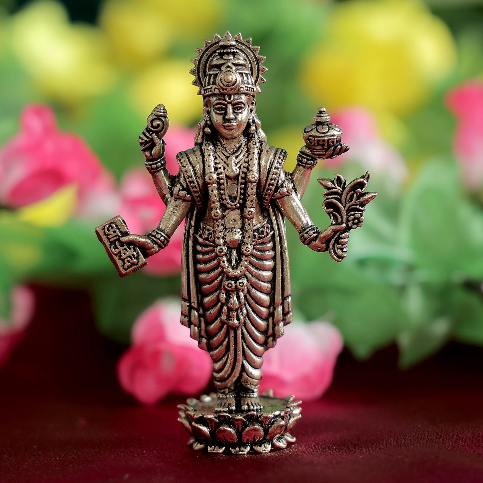 BH12403_N Brass Dhanvantari 3 Inch KBH12403