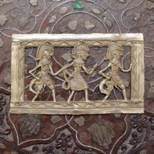 KALARAMBH Brass Bastar Art Frame 2.8 Inch, 1 Pcs