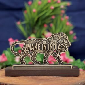 KALARAMBH WHITE METAL Lion BIG 3.9 Inch, 1 Pcs
