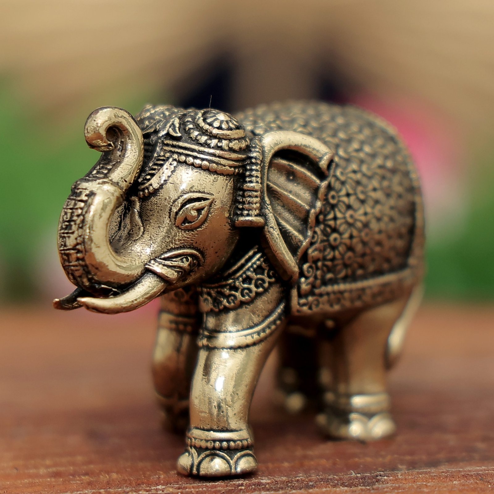 1000964509 KALARAMBH Brass Elephant 1.2 Inch, 1 Pcs