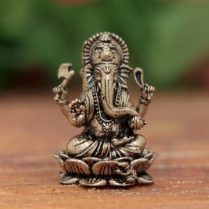 KALARAMBH Brass Ganesh 1.1 Inch, 1 Pcs