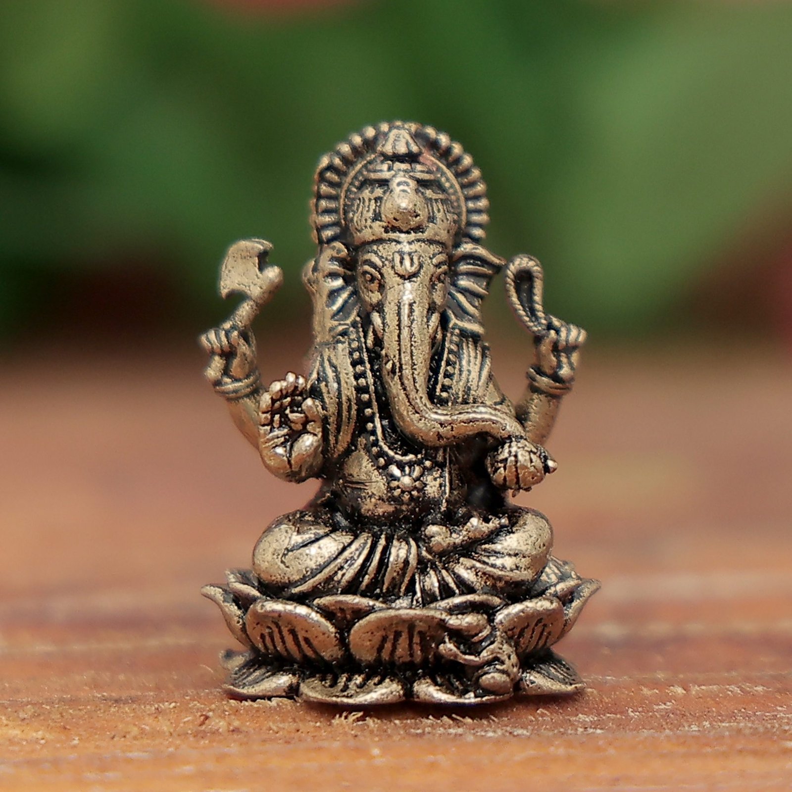 1000964519 KALARAMBH Brass Ganesh 1.1 Inch, 1 Pcs