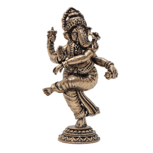 KALARAMBH Brass Dancing Ganesh 1.8 Inch, 1 Pcs