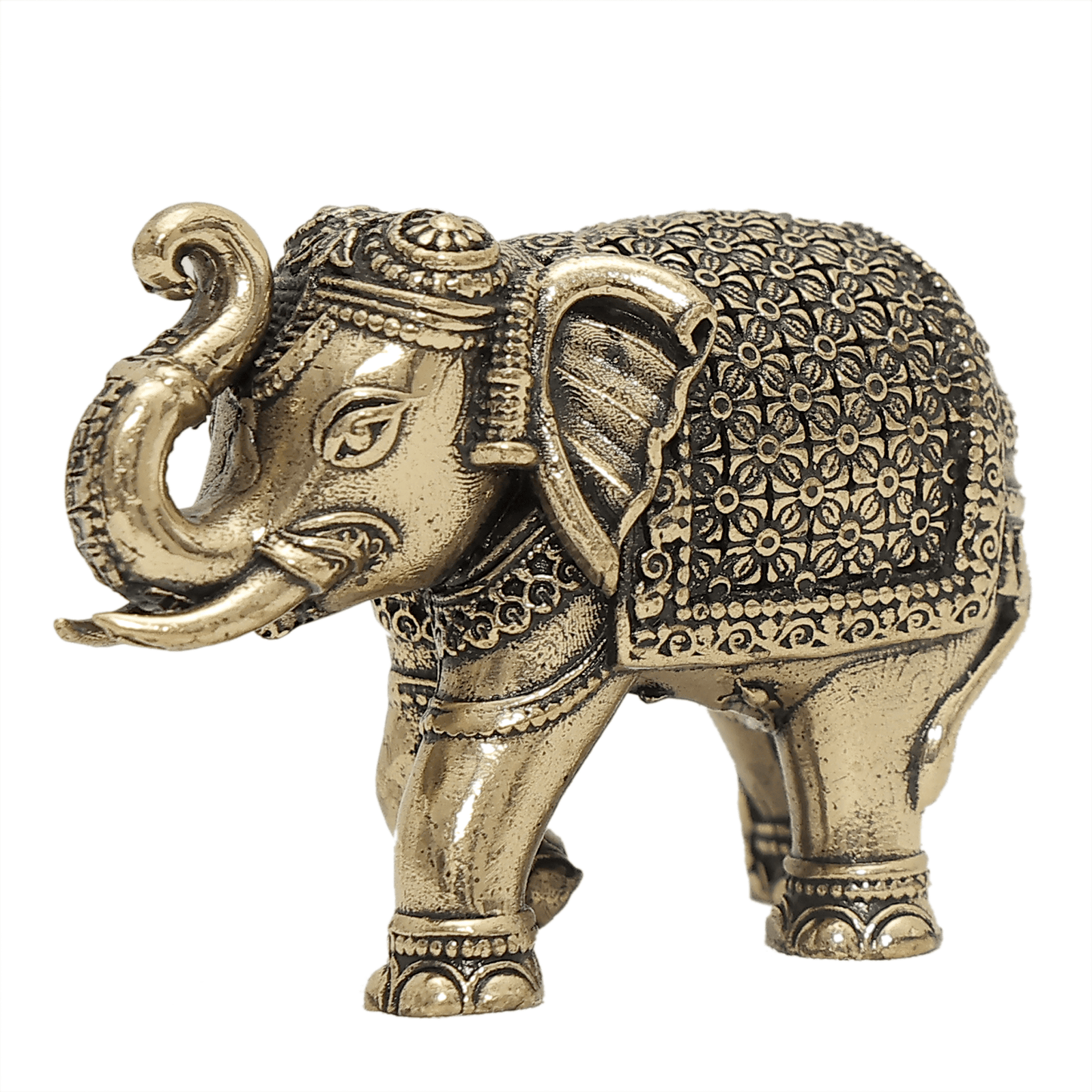 376 KALARAMBH Brass Elephant 1.2 Inch, 1 Pcs
