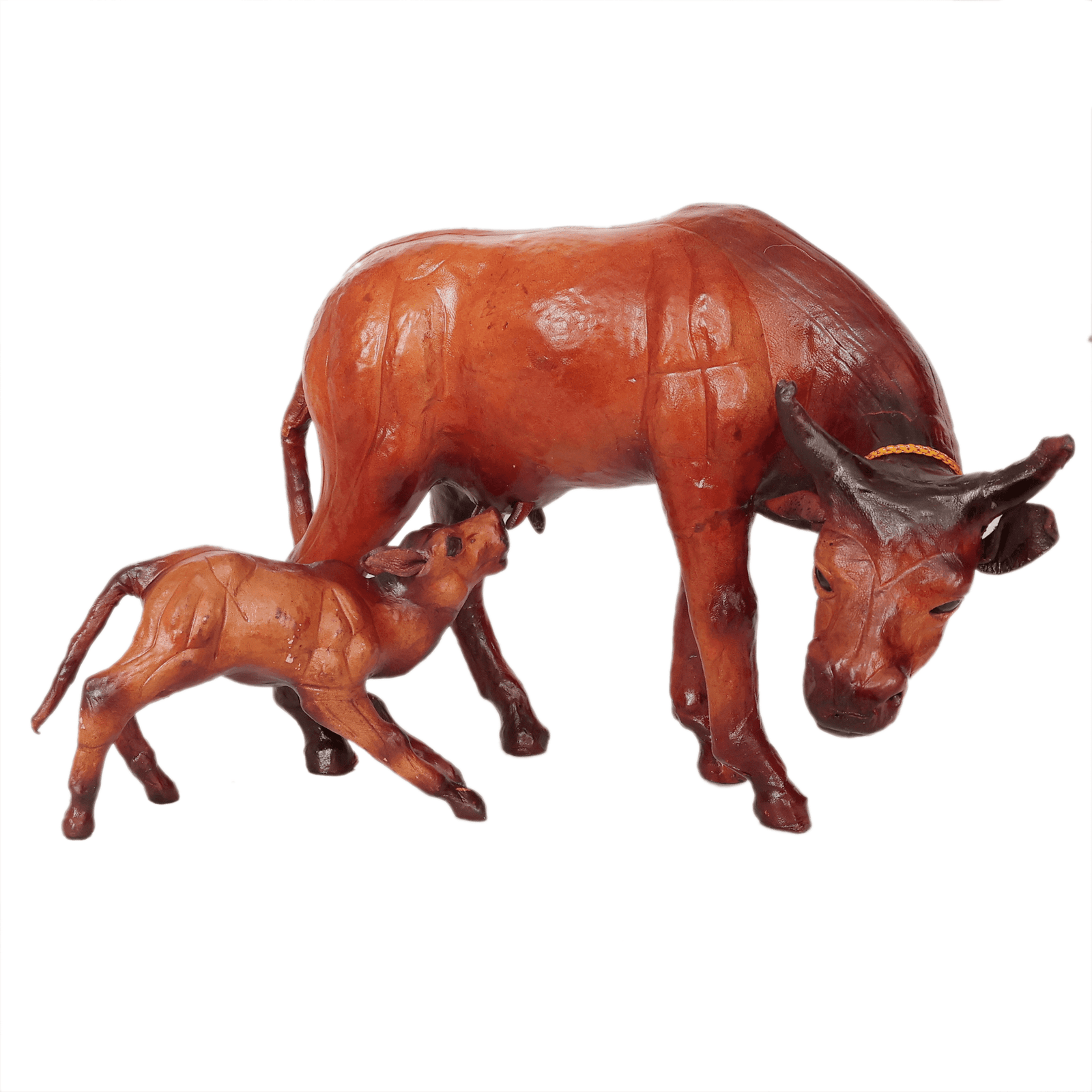 379 KALARAMBH Leather Cow & Calf 8 Inch, 2 Pcs