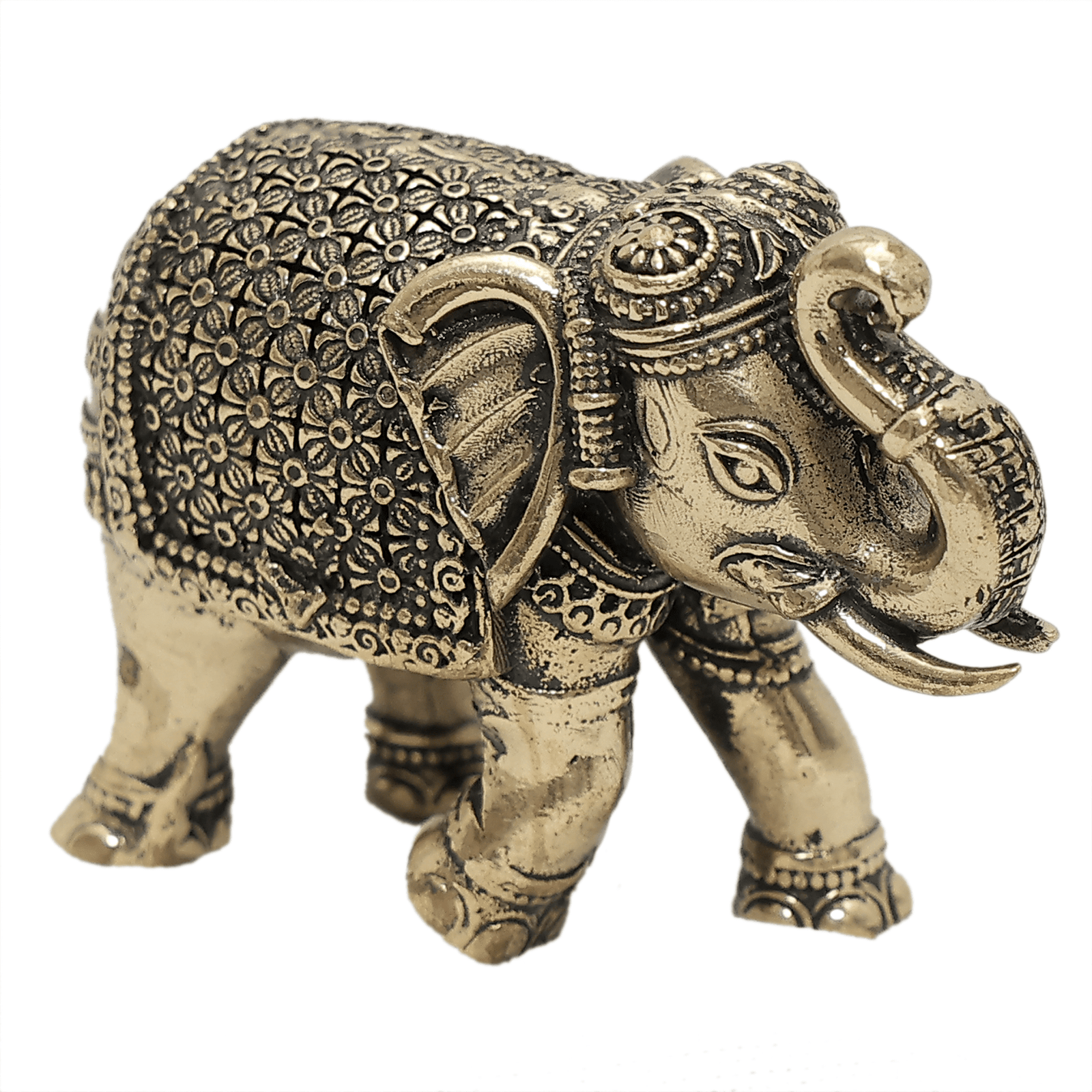 381 KALARAMBH Brass Elephant 1.2 Inch, 1 Pcs