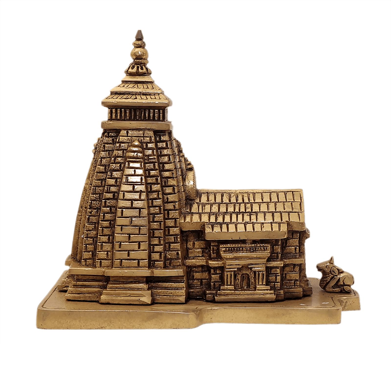 94 KALARAMBH Brass Kedarnath Temple 6 Inch, 1 Pcs