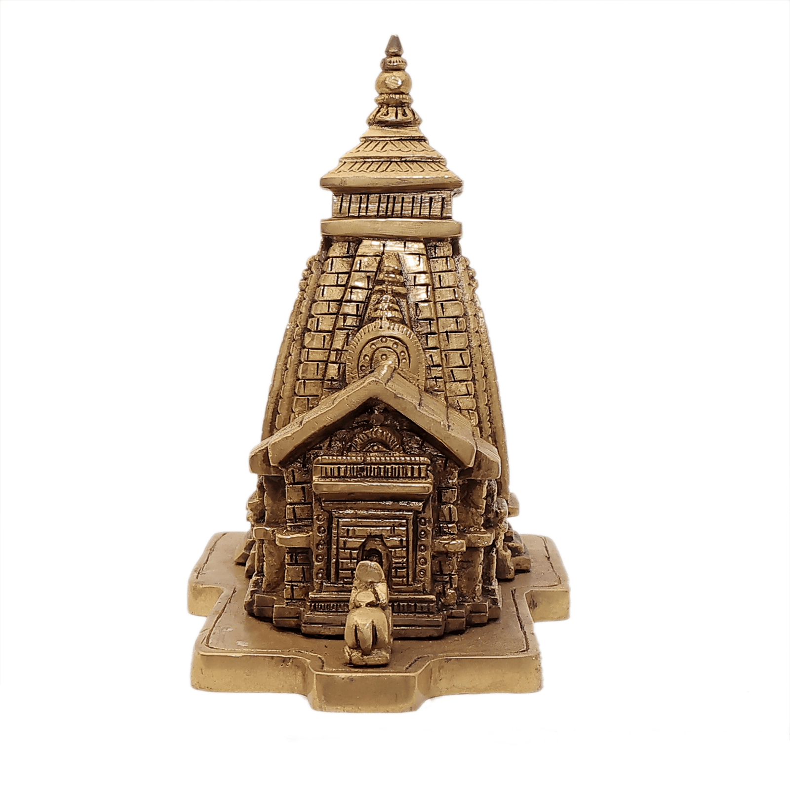 95 KALARAMBH Brass Kedarnath Temple 6 Inch, 1 Pcs