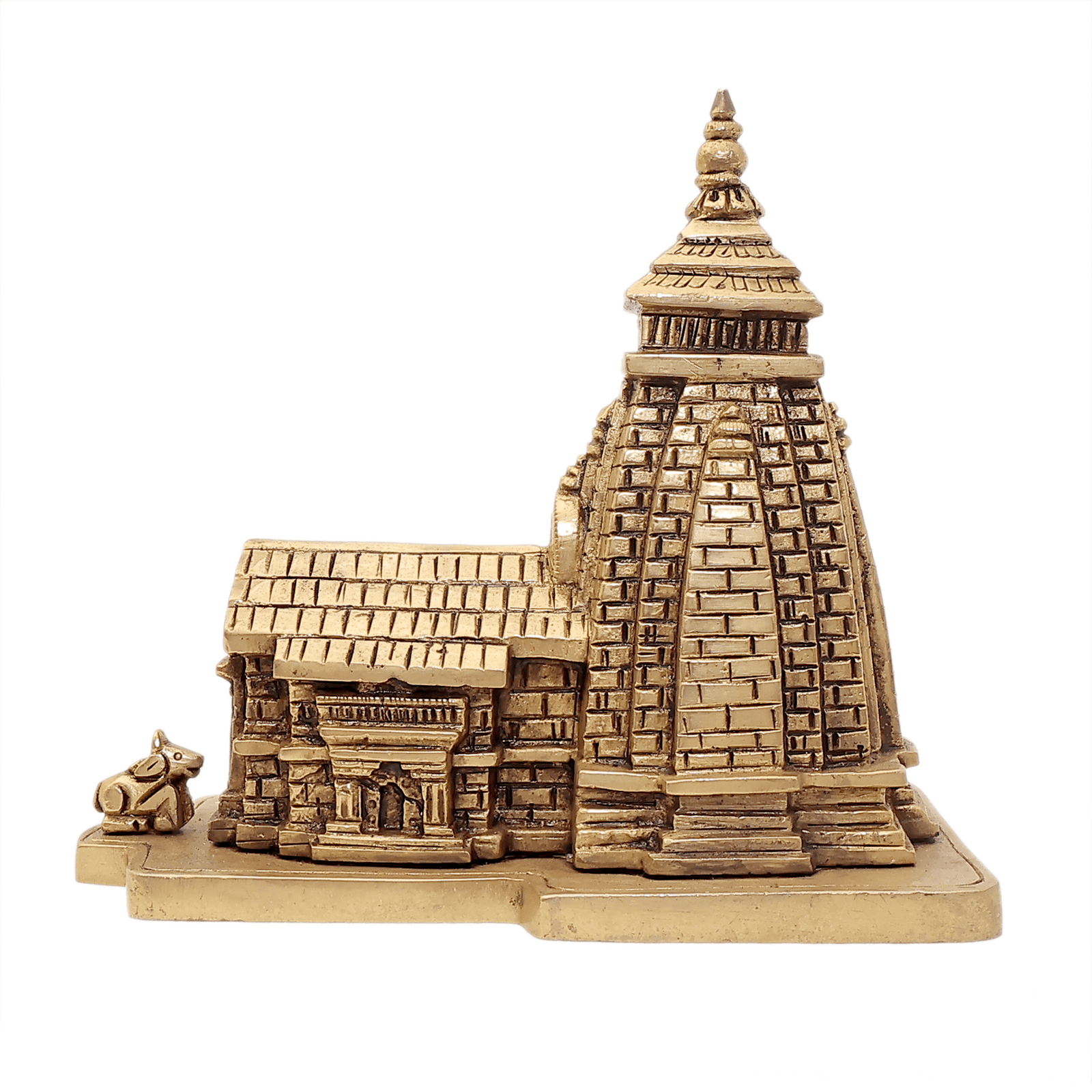 96 KALARAMBH Brass Kedarnath Temple 6 Inch, 1 Pcs