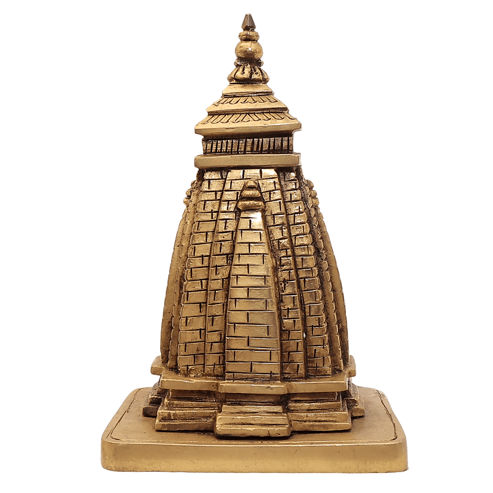 98 KALARAMBH Brass Kedarnath Temple 6 Inch, 1 Pcs