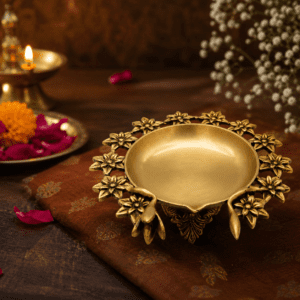 KALARAMBH Brass Butterfly Urli 4 Inch, 1 Pcs