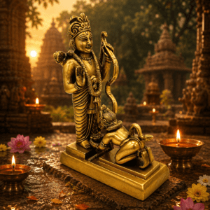 KALARAMBH Brass Ram & Hanumanu 8.5 Inch, 1 Pcs