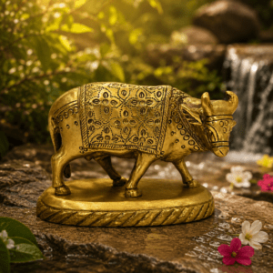 KALARAMBH Brass Cow 2 Inch, 1 Pcs
