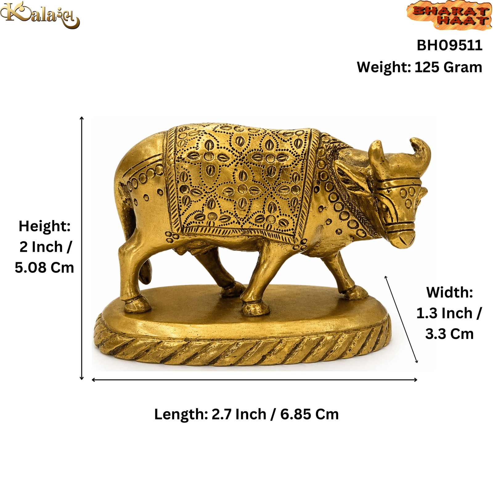 Brass Cow 2 Inch BH09511 Brass Cow 2 Inch BH09511