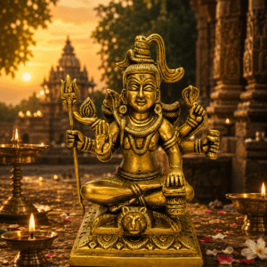 KALARAMBH Brass Shiv 6.5 Inch, 1 Pcs