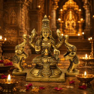 KALARAMBH Brass LAKshmi 4.5 Inch, 1 Pcs