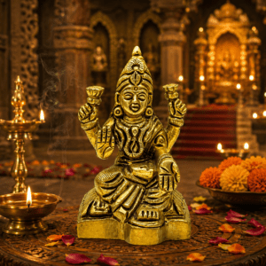 KALARAMBH Brass LAKshmi 3.5 Inch, 1 Pcs