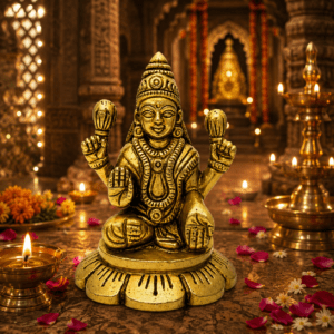 KALARAMBH Brass LAKshmi 3 Inch, 1 Pcs