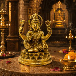KALARAMBH Brass LAKshmi 3 Inch, 1 Pcs