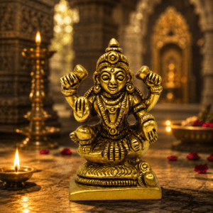 KALARAMBH Brass LAKshmi 2 Inch, 1 Pcs