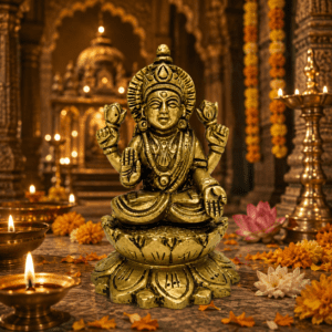 KALARAMBH Brass LAKshmi 4 Inch, 1 Pcs