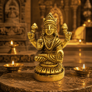 KALARAMBH Brass LAKshmi 2.1 Inch, 1 Pcs