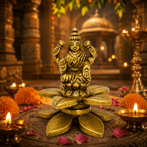KALARAMBH Brass LAKshmi 2 Inch, 1 Pcs