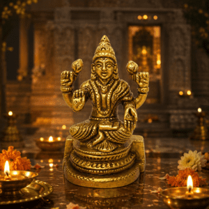KALARAMBH Brass LAKshmi 3.2 Inch, 1 Pcs