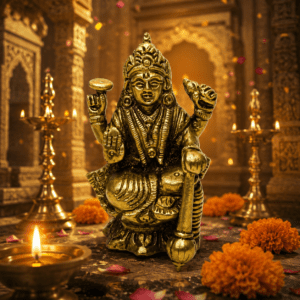 KALARAMBH Brass Vishanu 3 Inch, 1 Pcs