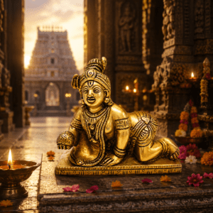 KALARAMBH Brass BAL KRISHNA 3.2 Inch, 1 Pcs