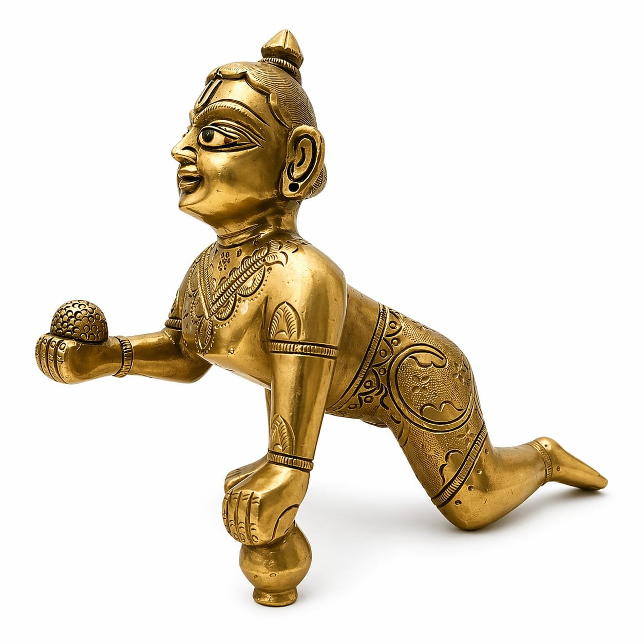 BH09544_2 KALARAMBH Brass BAL KRISHNA 6 Inch, 1 Pcs