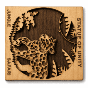 Wooden Jungle Safari cheetah Magnet 2.8 Inch bh10022