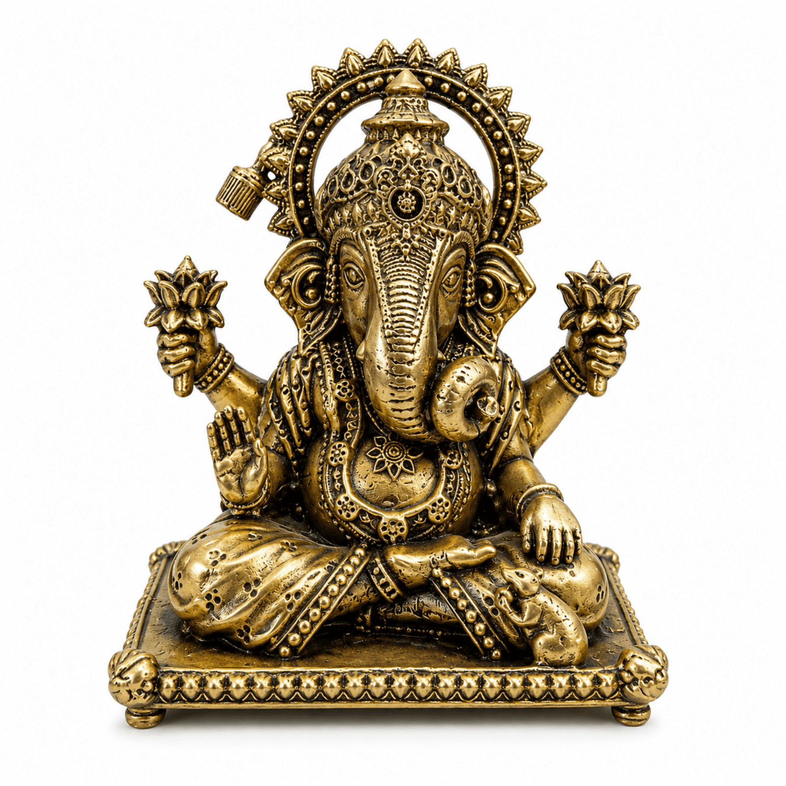 KALARAMBH Brass Ganesha 2 Inch, 1 Pcs KALARAMBH Brass Ganesha 2 Inch, 1 Pcs
