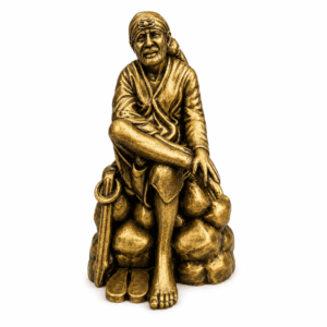 KALARAMBH Brass Sai Baba 3.9 Inch, 1 Pcs