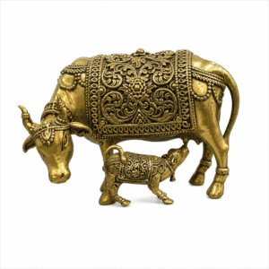 KALARAMBH Brass CoW & Calf 2 Inch, 1 Pcs