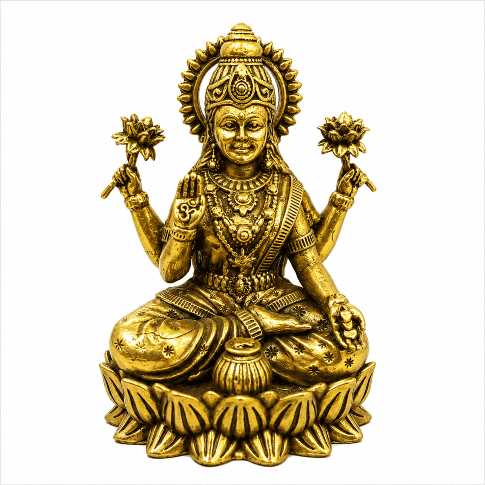 BH10504 KALARAMBH Brass LAKshmi 3.2 Inch, 1 Pcs