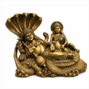 KALARAMBH Brass Vishanu Lakshmi 9.3 Inch, 1 Pcs