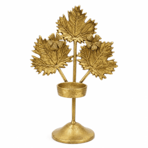 KALARAMBH Brass Candle Stand With Tree 8.5 Inch, 1 Pcs