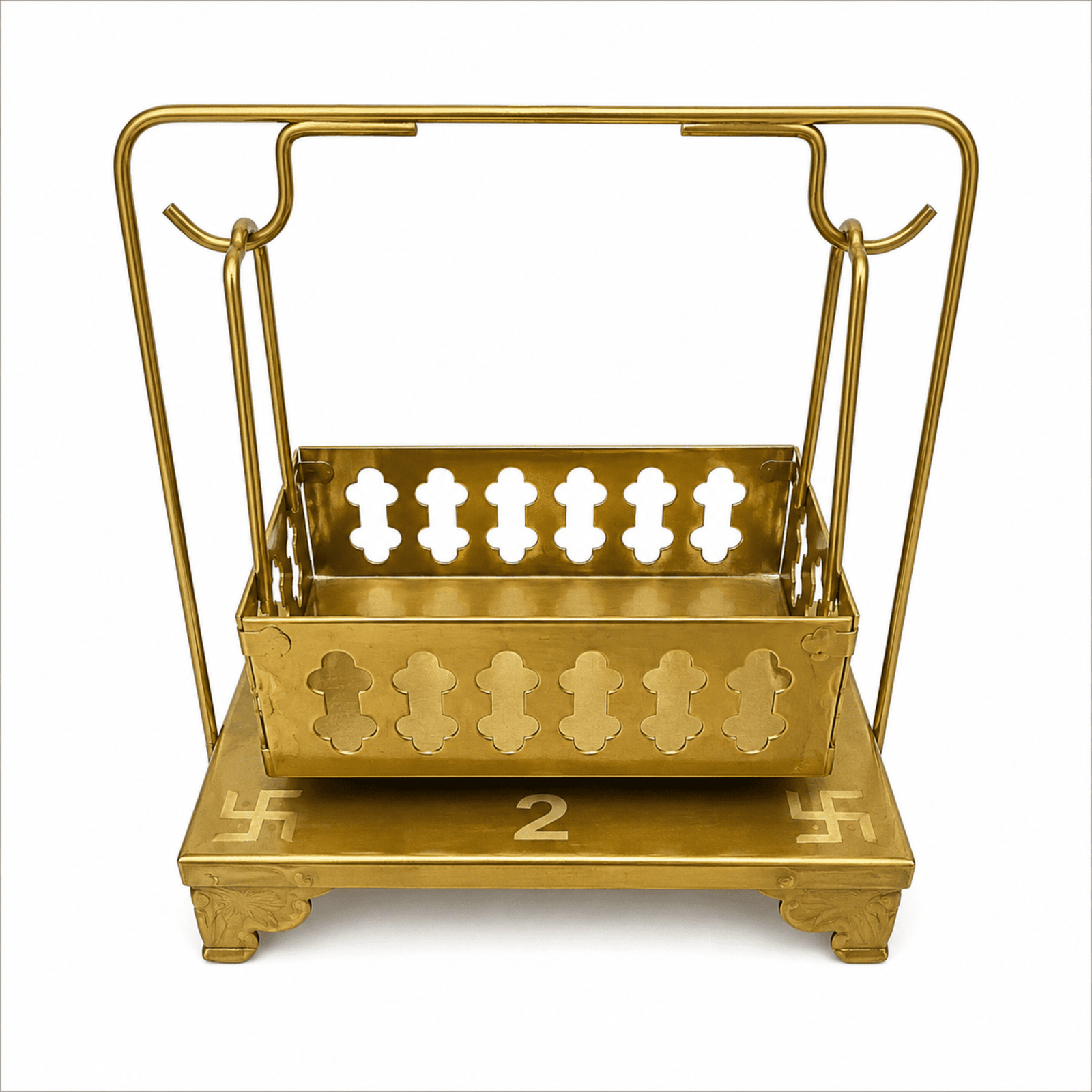 BH10537 KALARAMBH Brass Jhula 7.5 Inch, 1 Pcs