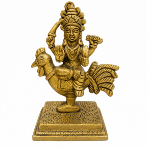 KALARAMBH Brass Bahuchar Maa 4.5 Inch, 1 Pcs
