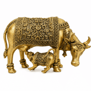 KALARAMBH Brass Cow & Calf 2 Inch, 1 Pcs