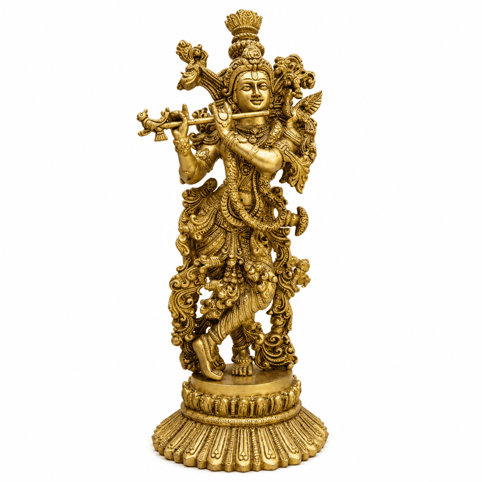 KALARAMBH Brass Krishna 14 Inch, 1 Pcs KALARAMBH Brass Krishna 14 Inch, 1 Pcs