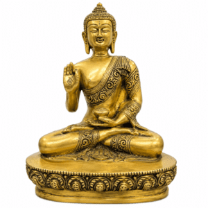 KALARAMBH Brass Buddha 8.3 Inch, 1 Pcs