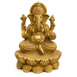KALARAMBH Brass Ganesha 3 Inch, 1 Pcs