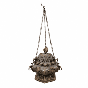KALARAMBH Copper & Brass Hanging Incense Burner 7 Inch, 1 Pcs