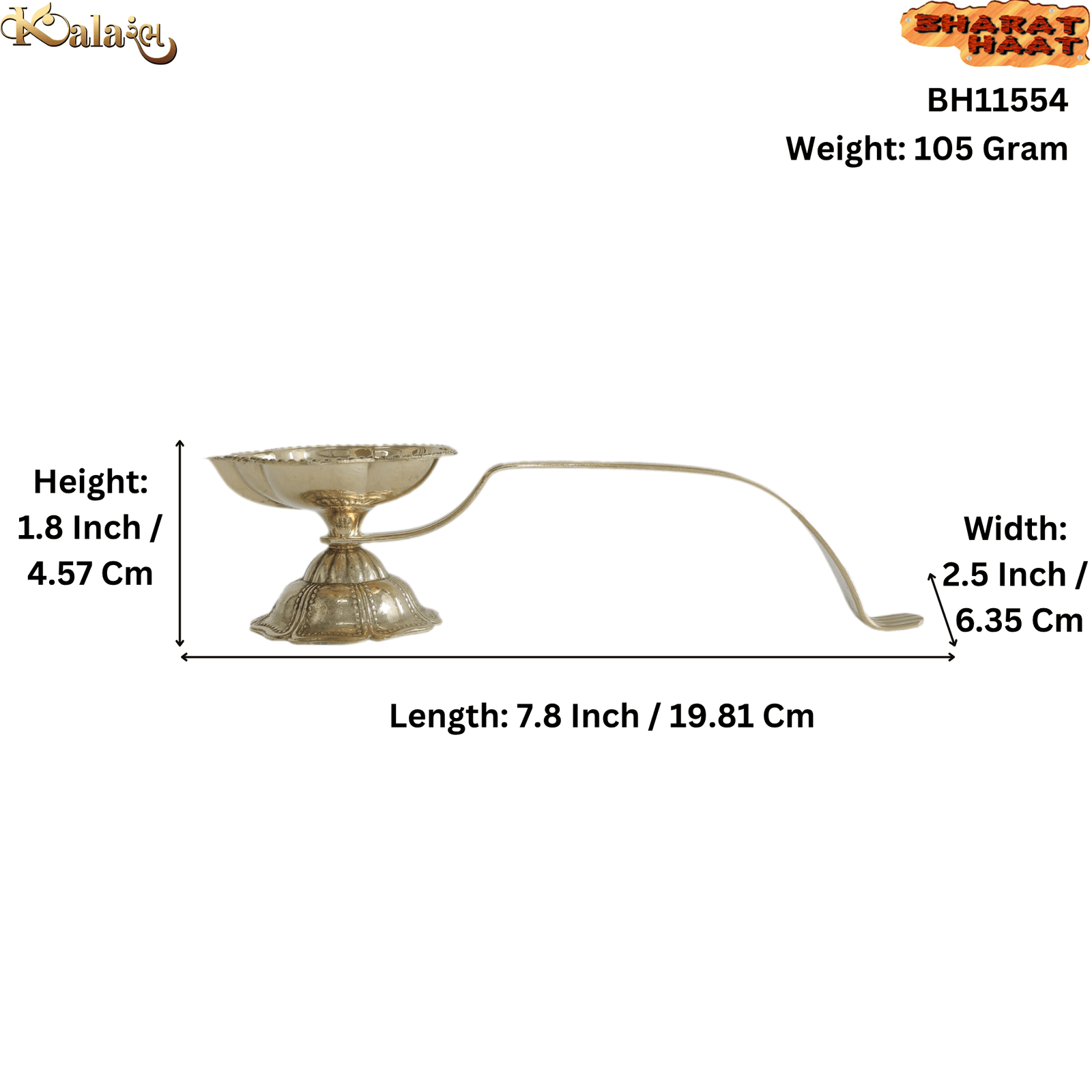 Brass Aarti 1.8 Inch BH11554 Brass Aarti 1.8 Inch BH11554