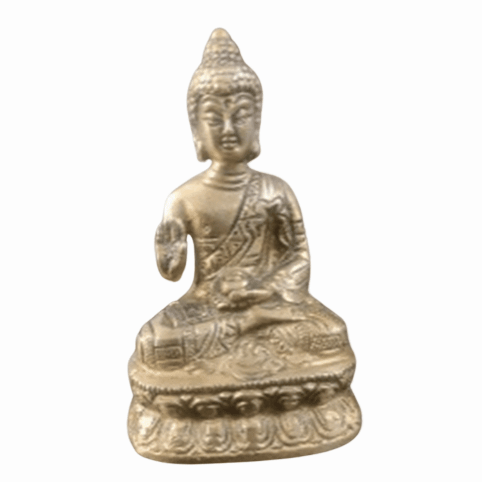 KALARAMBH Brass Buddha 3.4 Inch, 1 Pcs KALARAMBH Brass Buddha 3.4 Inch, 1 Pcs